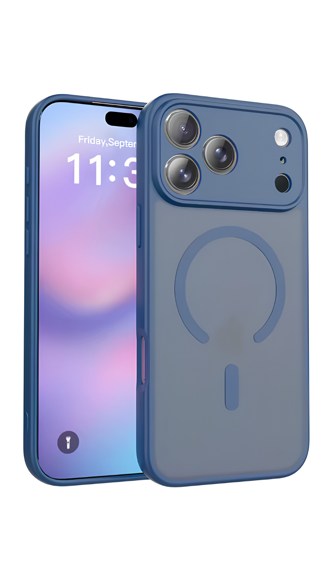 Carcasa Magnética Translúcida Antigolpes con MagSafe para iPhone 16 Pro Max |Azul