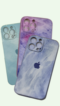 Carcasa de Silicona Marmoleada para iPhone 13 |Tonos Azulados