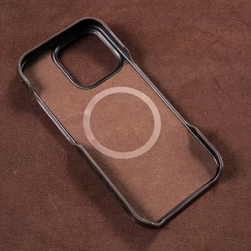 Carcasa Magnética de Cuero Retro con MagSafe para iPhone 17 Pro