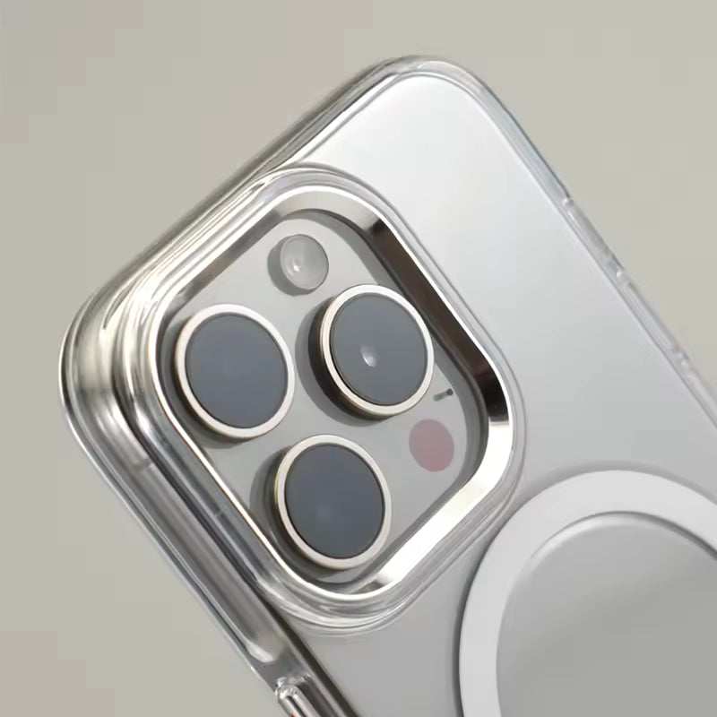 Carcasa Transparente Bordes Metálicos con MagSafe para iPhone 14 Pro Max