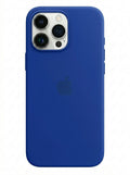 Carcasa de Silicona para iPhone 14 Pro | Suave al Tacto | Azul y Negro