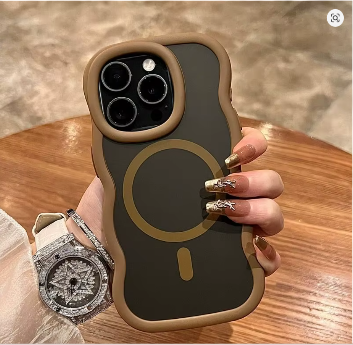 Carcasa Silicona Magnética Ondulada con MagSafe Antigolpes para iPhone 16