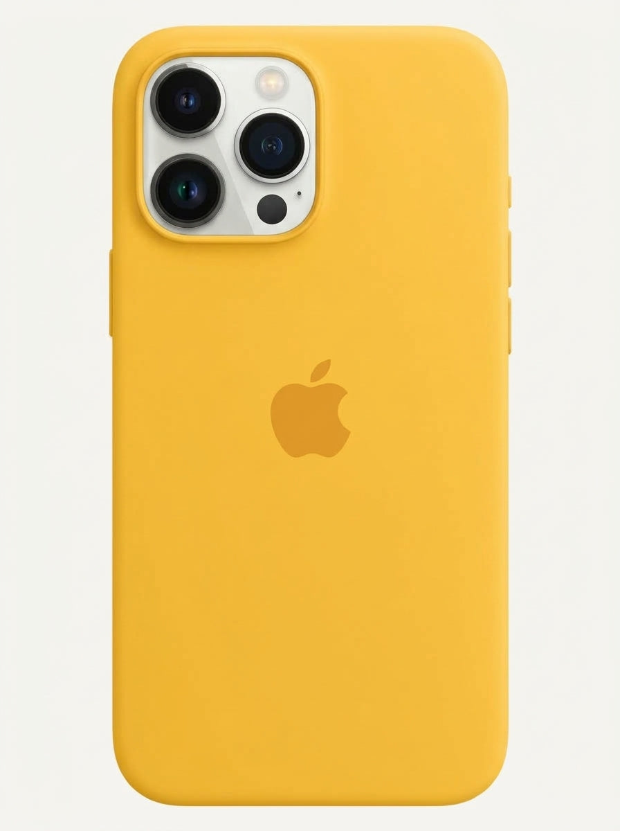 Carcasa de Silicona para iPhone 14 Pro Max | Suave al Tacto | Amarillo